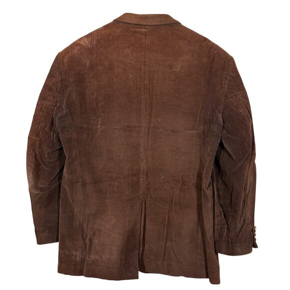 Vintage Ralph Lauren Corduroy Jacket Smoking Academic Dark Brown 44 - Picture 4 of 9
